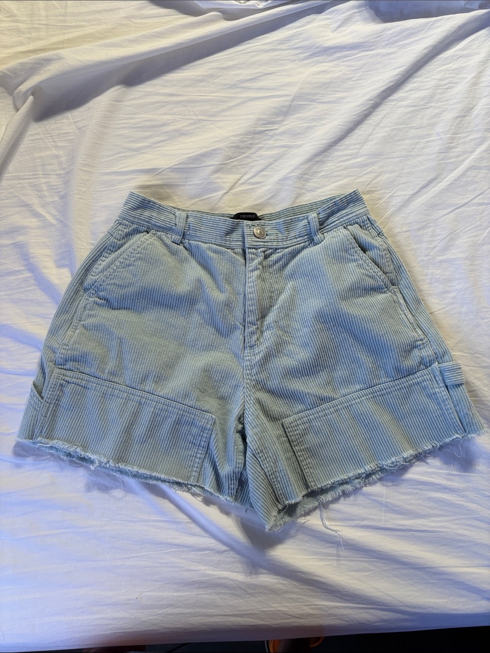 Light Blue Forever 21 Corduroy Shorts Size Large